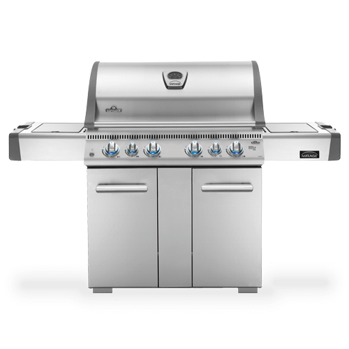 Gas Grill Rear infrared burner, infrared SIZZLE ZONE bottom burner and range side burner