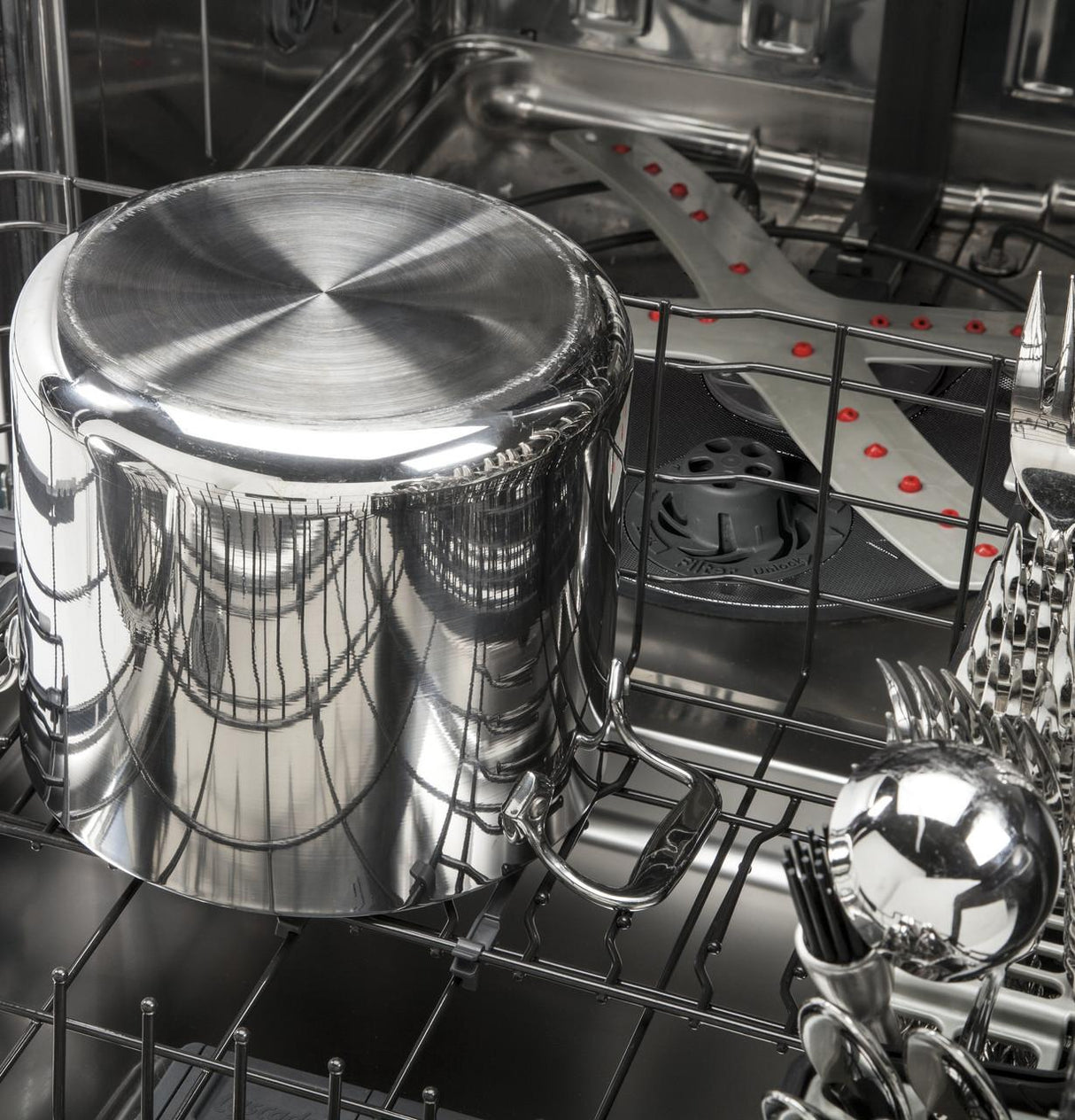 GE Café™ Series Stainless Interior Built-In Dishwasher with Hidden Controls