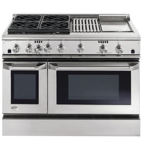 GE Monogram® 48" Dual-Fuel Professional Range with 4 Burners, Grill, and Griddle (Natural Gas)