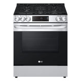 5.8 cu.ft. Gas Single OvenSlide-in Range, EasyClean® plus Self Clean, ThinQ™, Printproof™ StainlessSteel