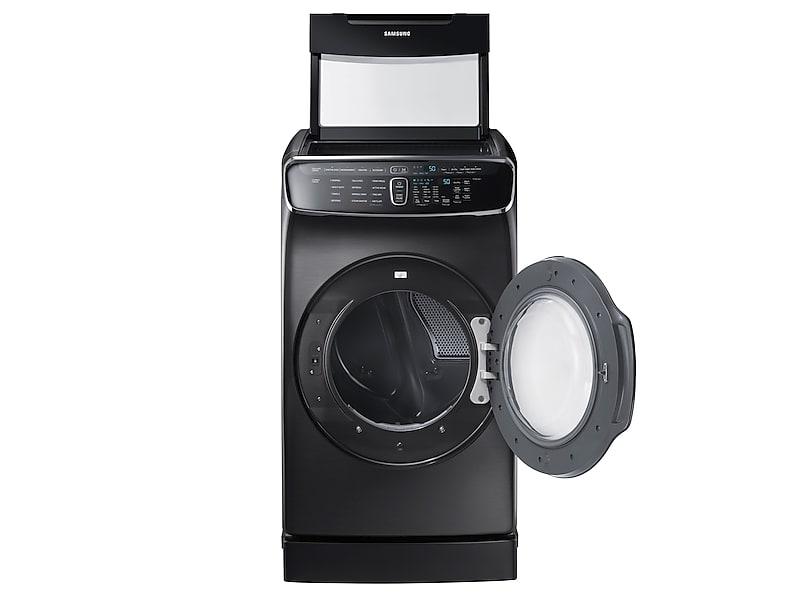 7.5 cu. ft. Smart Gas Dryer with FlexDry™ in Black Stainless Steel