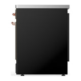 ILVE UMIB30NR3BKP Majestic III 30 inch Induction Range with 4 Elements, 4 cu. ft. Oven Capacity (Triple Glass Door, Glossy Black, Copper)