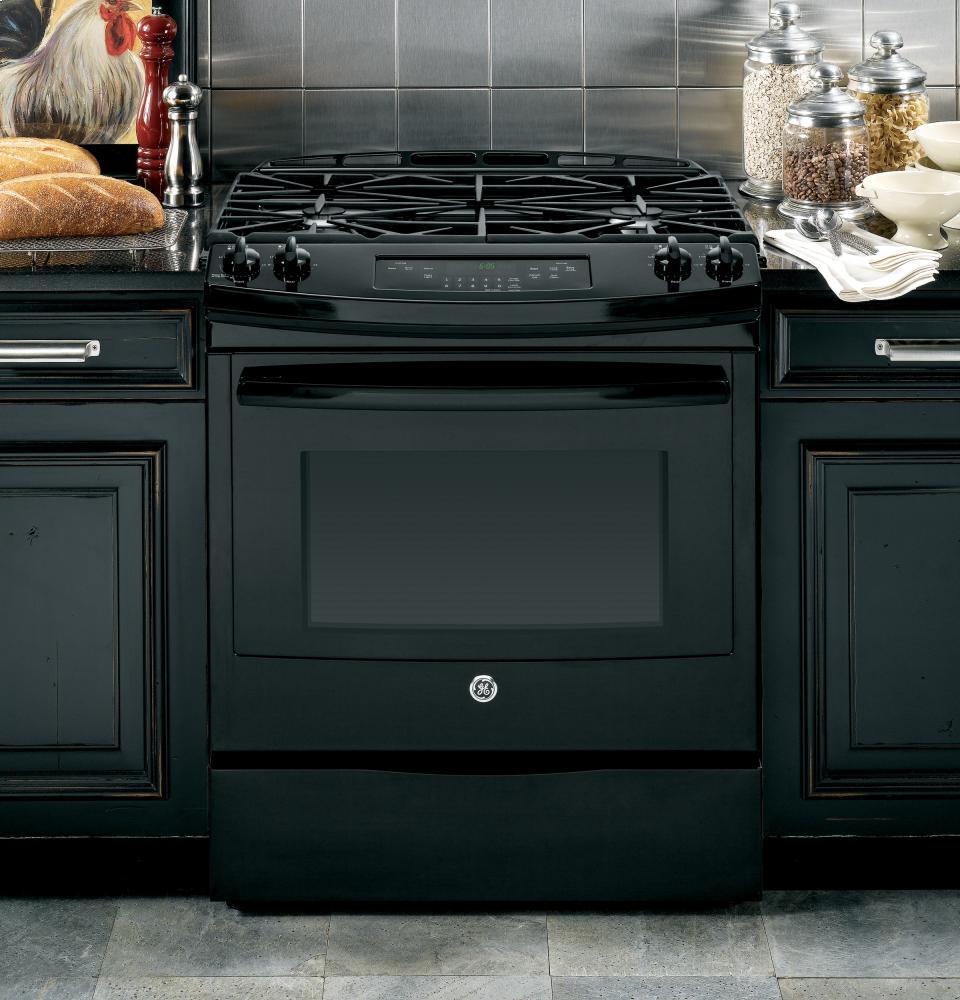 GE® 30" Slide-In Front Control Gas Range