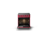 30"W. Induction Range (Finish: Valentine, Trim: Polished Chrome)