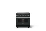 36"W. Induction Range (Finish: Antique Bronze, Trim: Polished Chrome)