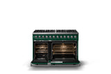48"W. Dual Fuel Range (Burner: 8b, Finish: Ivy, Trim: Polished Chrome, Fuel: Natural Gas)