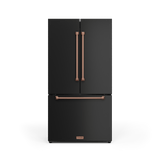 36 Inch 20.3 Cu Ft French Door Counter Depth Refrigerator With Ice Maker In Black/rose Gold  Gordon Ramsay Series