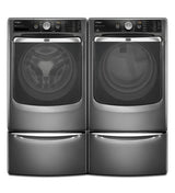 15.5" Laundry Pedestal with Chrome Handle and Storage Drawer