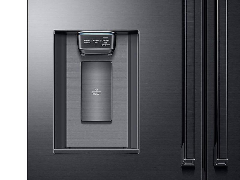 23 cu. ft. Counter Depth 4-Door French Door Refrigerator with Polygon Handles in Black Stainless Steel