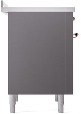 Nostalgie II 36 Inch Electric Freestanding Range in Matte Graphite with Copper Trim