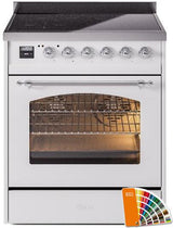 Nostalgie II 30 Inch Electric Freestanding Range in RAL Custom Color with Chrome Trim