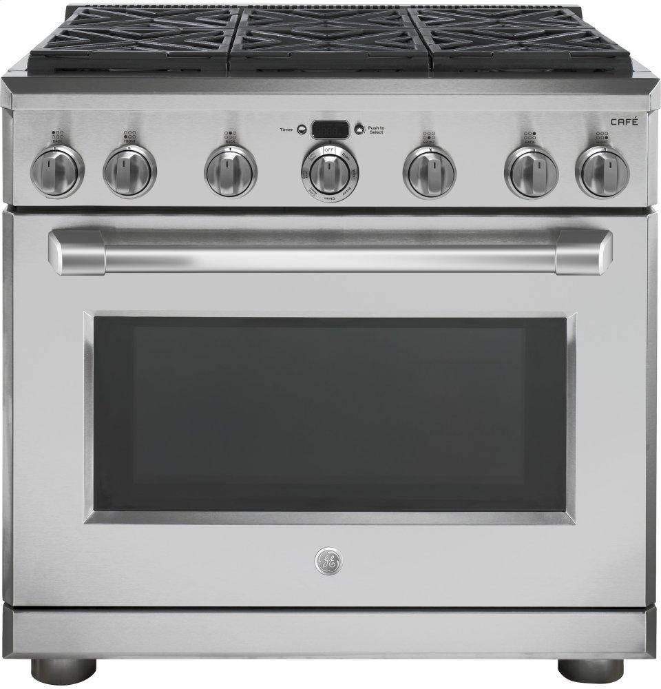 GE Cafe™ Series 36" All Gas Professional Range with 6 Burners (Natural Gas)