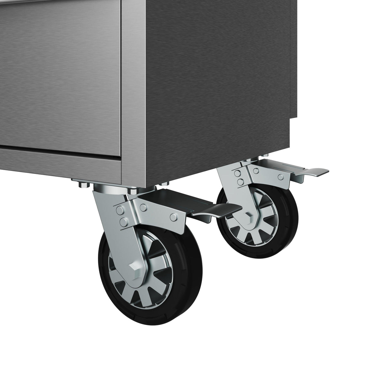 55 Inch 10-drawer Mobile Work Bench In Stainless Steel