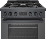 800 Series Dual Fuel Freestanding Range 30" Black Stainless Steel