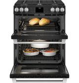 GE Café Series 30" Slide-In Front Control Gas Double Oven with Convection Range