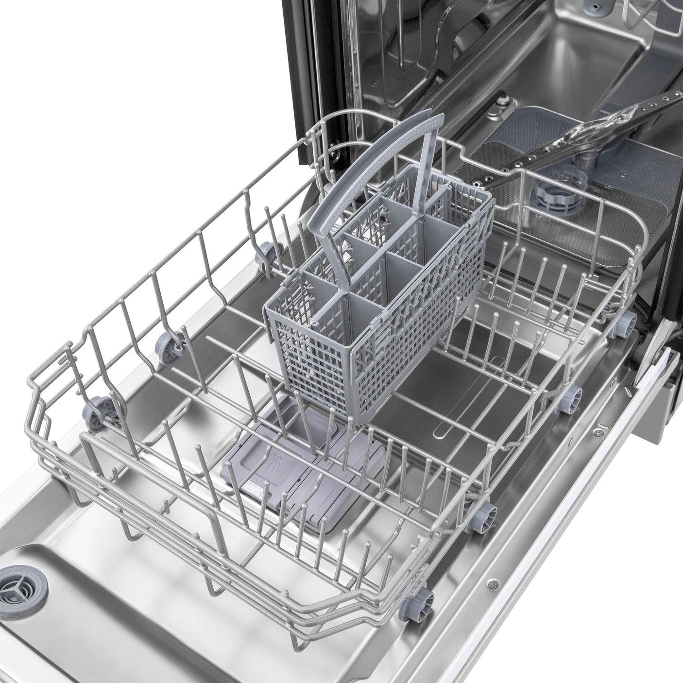 ZLINE 18 in. Compact Top Control Dishwasher with Stainless Steel Tub and Modern Style Handle, 52 dBa (DW-18) [Color: DuraSnow Stainless Steel]
