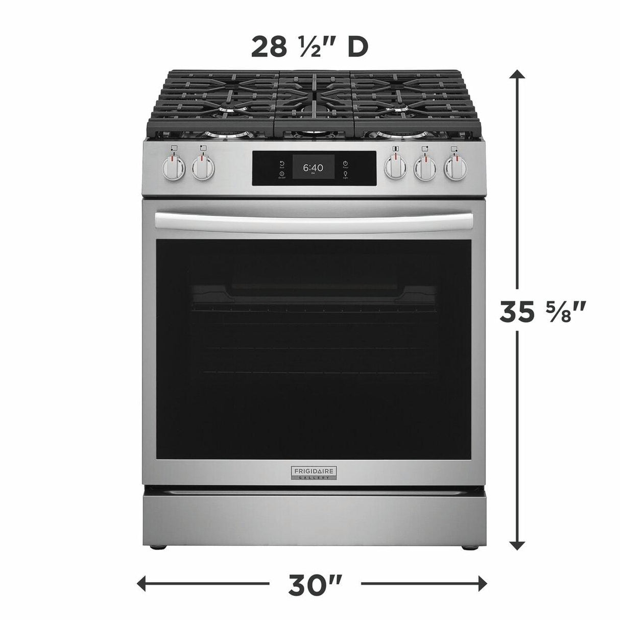 30" Front Control Gas Range with Stone-Baked Pizza