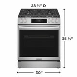 30" Front Control Gas Range with Stone-Baked Pizza