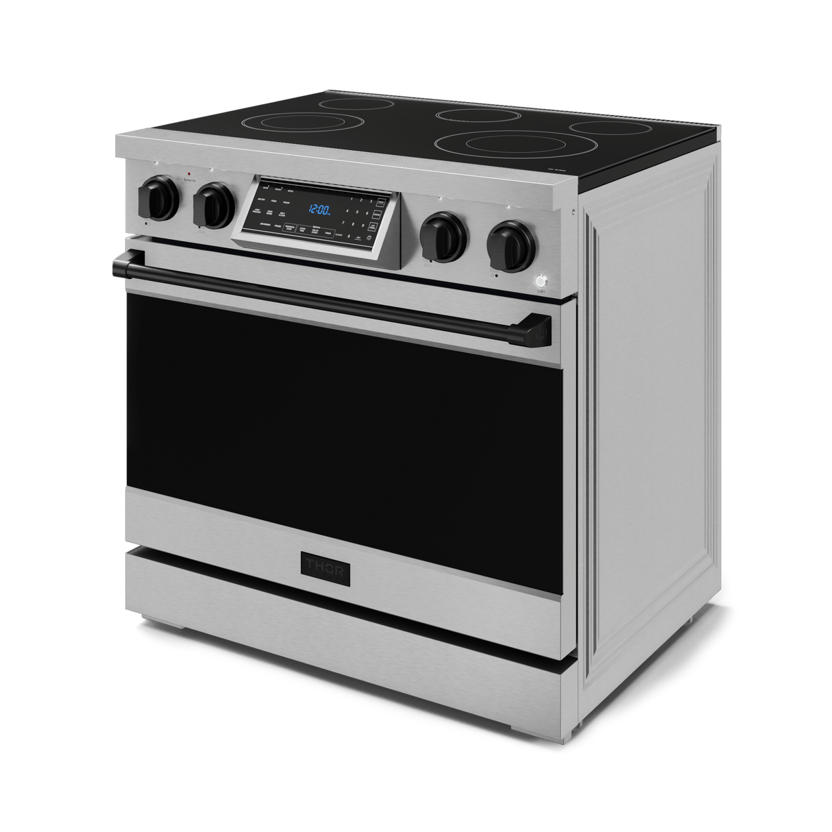 36 Inch Professional Electric Range With Tilt Panel Touch Control In Stainless Steel/black  Gordon Ramsay Series