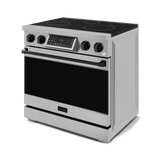 36 Inch Professional Electric Range With Tilt Panel Touch Control In Stainless Steel/black  Gordon Ramsay Series