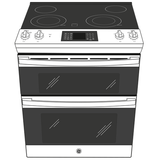 GE 30" Slide-In Electric Convection Double Oven Range