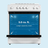 Danby 30 Slide in Smooth Top Electric Range with Knob Controls in White