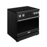 36 Inch Professional Induction Range With Tilt Panel Touch Control In Black and Stainless Steel  Gordon Ramsay Series