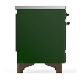 ILVE UMDIB40QNR3EGB Majestic III 40 inch Induction Range with 6 Elements, 3.82 cu. ft. Total Oven Capacity (Solid Door, Emerald Green, Burnished)