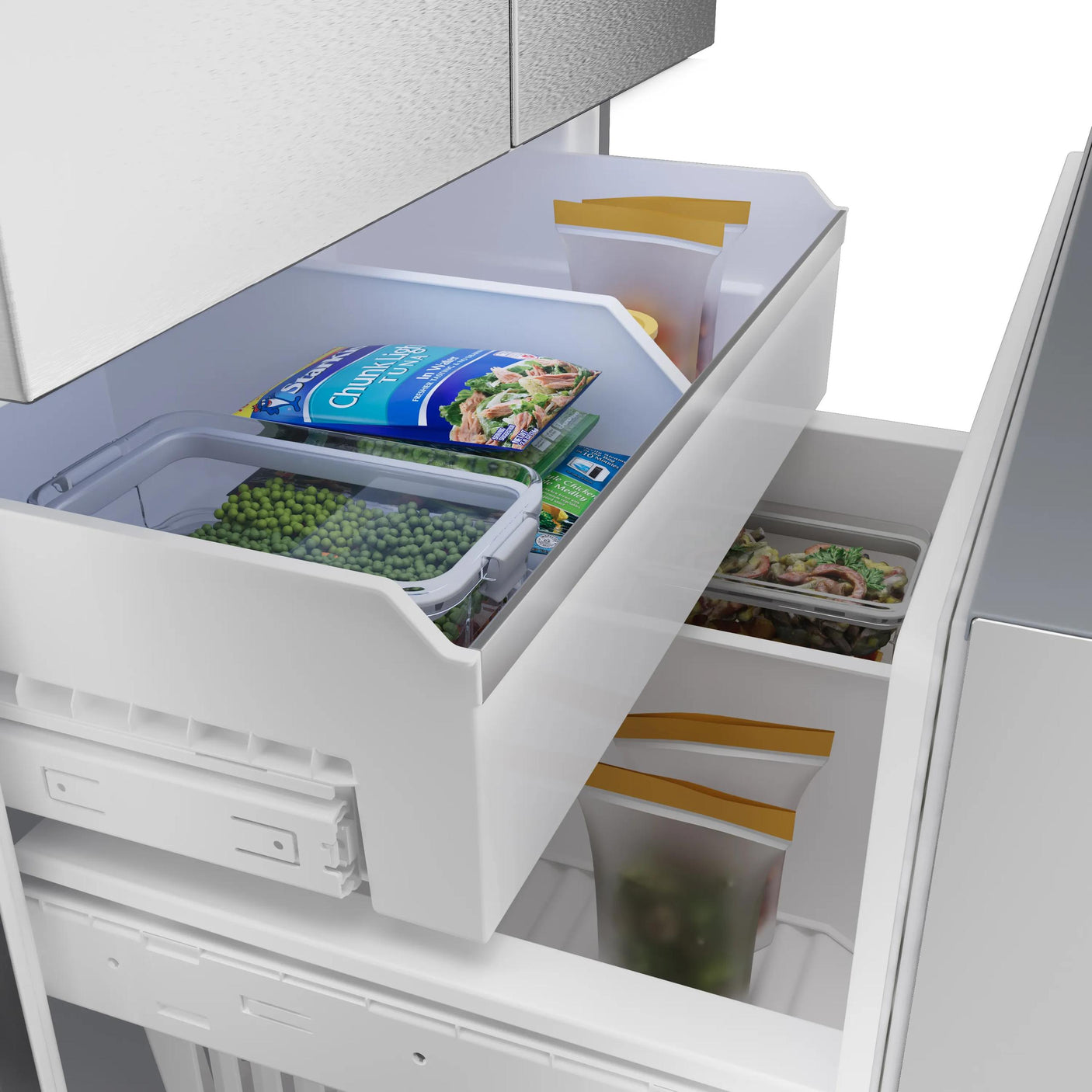 500 Series French Door Bottom Mount Refrigerator 36" Stainless steel (with anti-fingerprint), Total No Frost