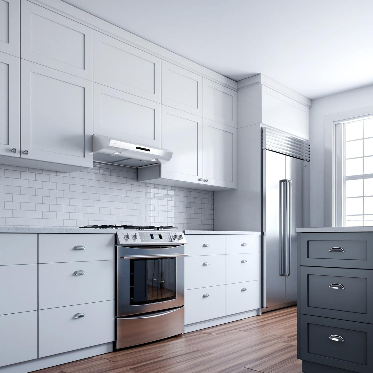 30" 350 CFM Under Cabinet Range Hood White