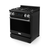 30 Inch Professional Gas Range With Tilt Panel Touch Control In Matte Black/stainless Steel  Gordon Ramsay Series