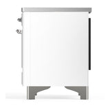 ILVE UMIB36QNR3WHC Majestic III 36 inch Induction Range with 6 Elements, 3.5 cu. ft. Total Oven Capacity (Solid Door, White, Chrome)