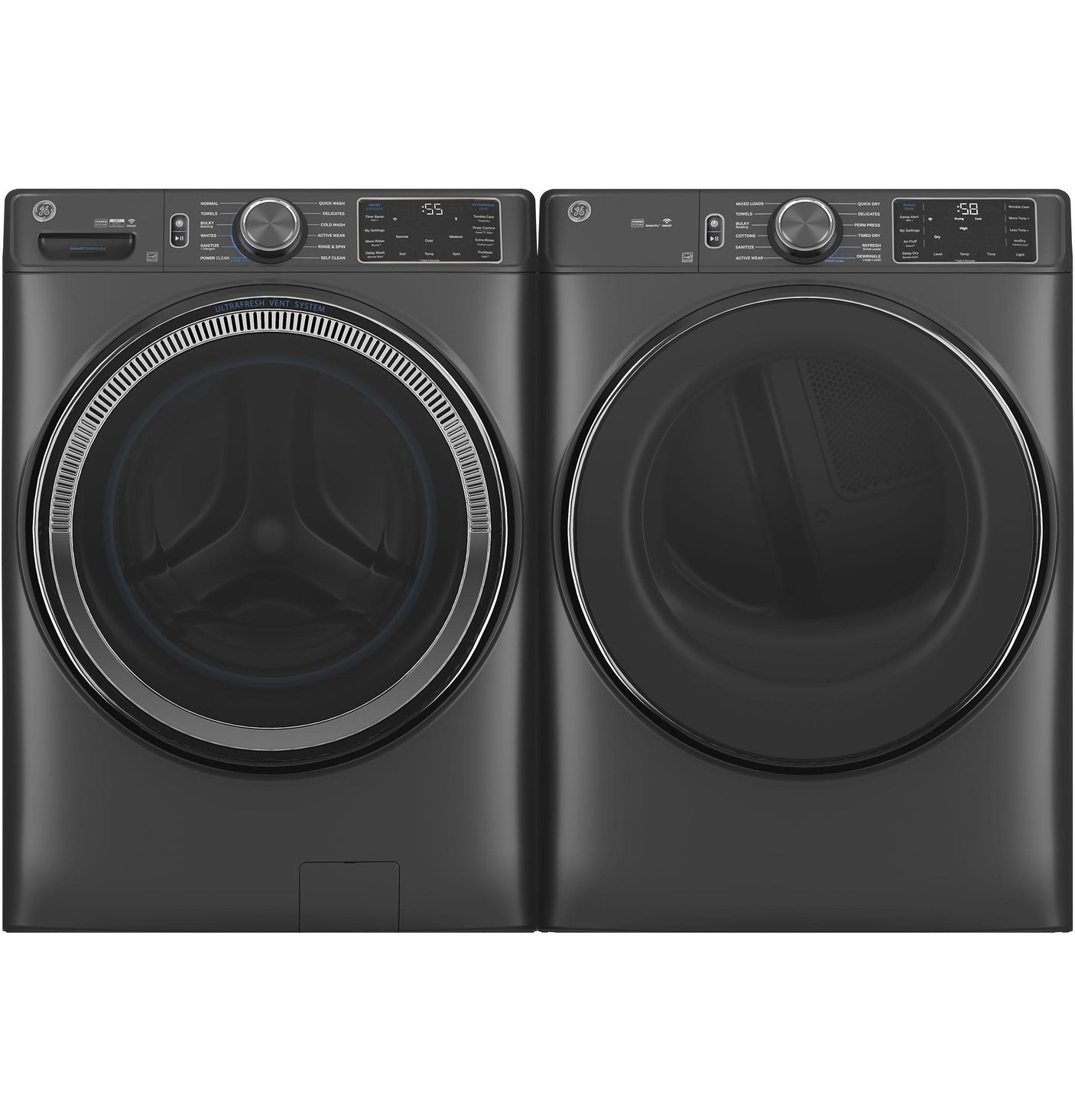 GE® ENERGY STAR® 5.0 cu. ft. Capacity Smart Front Load Steam Washer with SmartDispense™ UltraFresh Vent System with OdorBlock™ and Steam