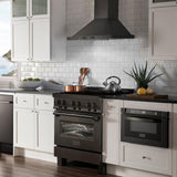 ZLINE Induction Range with a 4 Element Stove and Electric Oven in Black Stainless Steel (RAIND-BS-30)