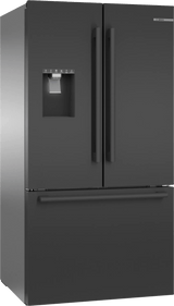 500 Series French Door Bottom Mount Refrigerator 36" Black Stainless Steel, Total No Frost