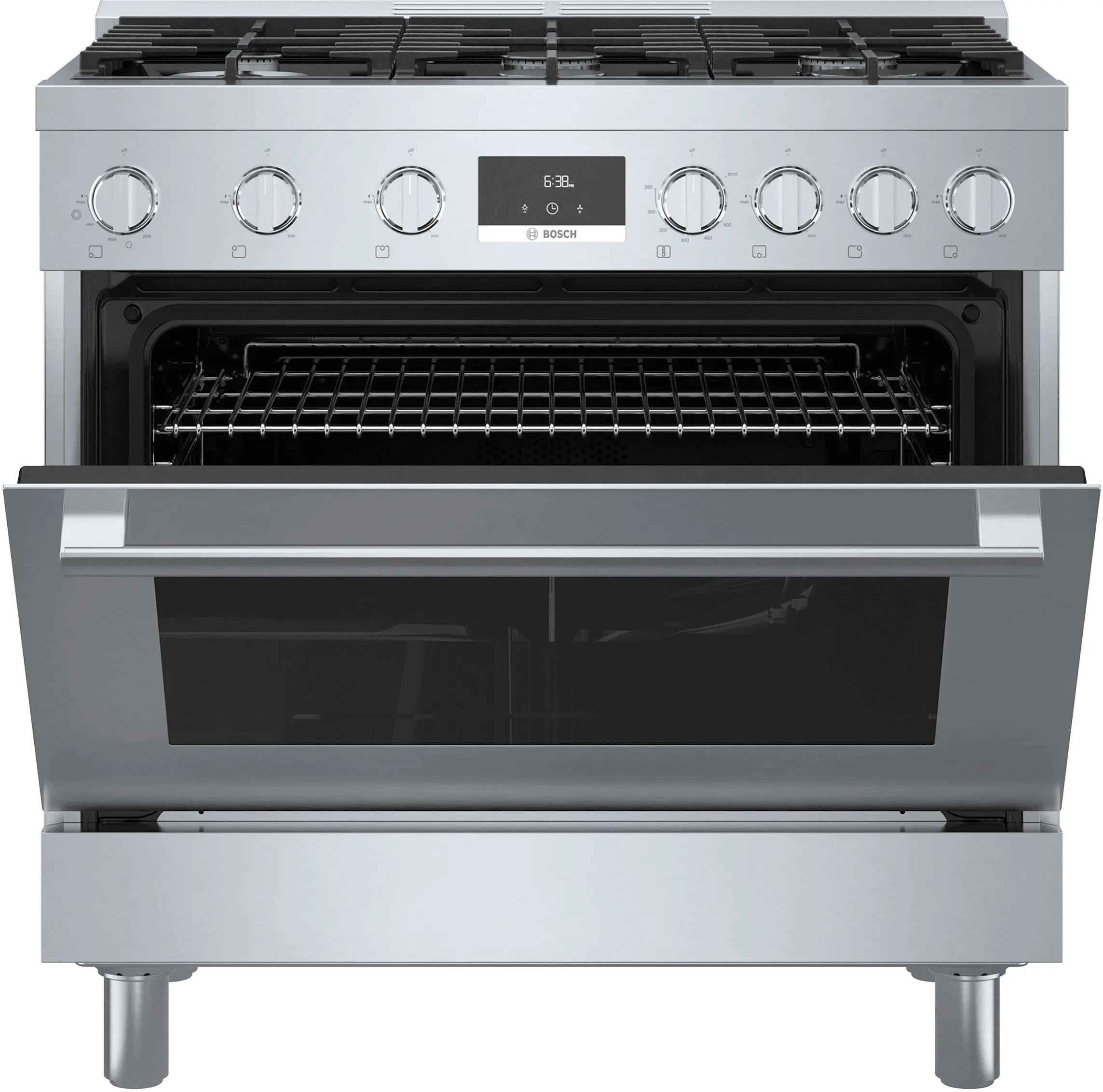 BOSCH HGS8655UC 800 Series Gas Freestanding Range 36