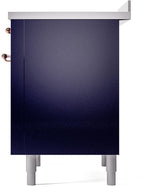 Nostalgie II 36 Inch Electric Freestanding Range in Blue with Copper Trim