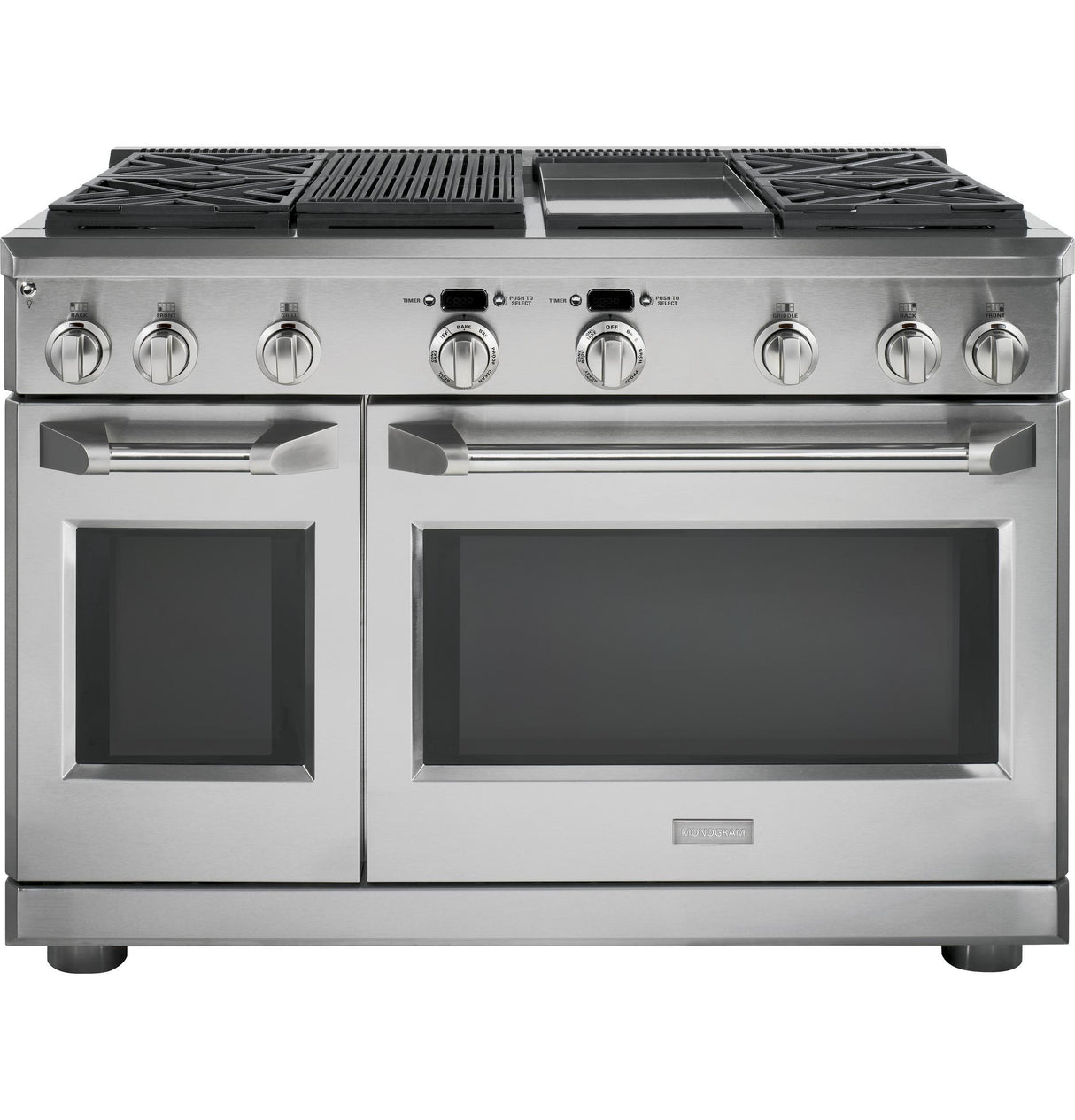 Monogram 48" Dual-Fuel Professional Range with 4 Burners, Grill, and Griddle (Natural Gas)