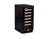 15" High Efficiency Single Zone Wine Cellar - Stainless Frame Glass Door - Left Hinge
