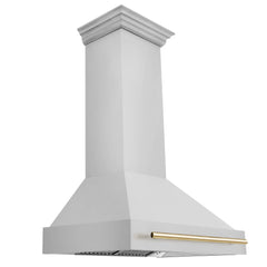 36 in. ZLINE Autograph Edition Stainless Steel Range Hood with Stainless Steel Shell and Handle (8654STZ-36) [Color: Gold]