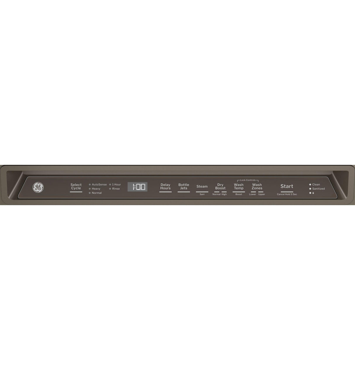 GE® ENERGY STAR® Front Control with Stainless Steel Interior Dishwasher with Sanitize Cycle