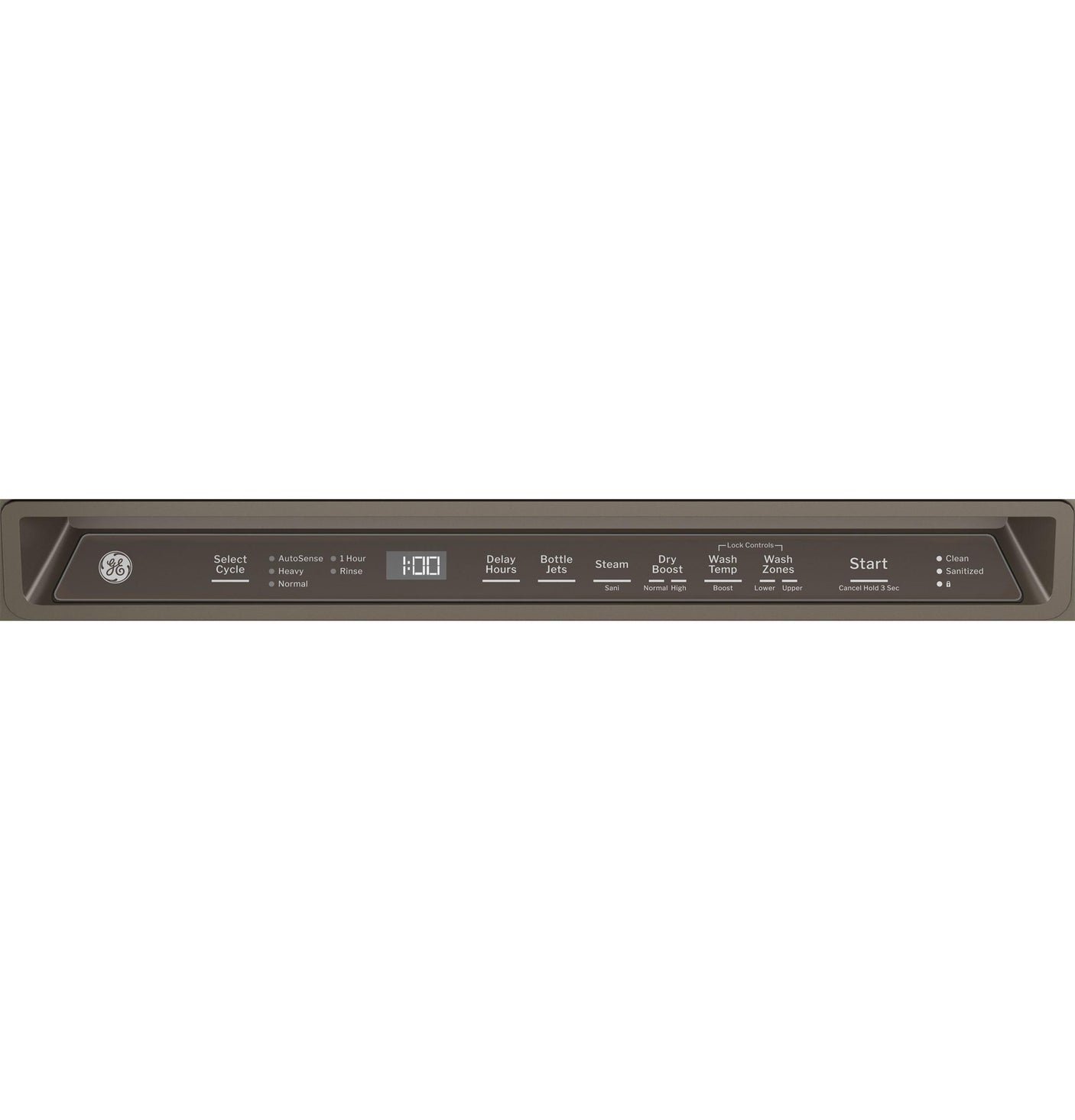 GE® ENERGY STAR® Front Control with Stainless Steel Interior Dishwasher with Sanitize Cycle