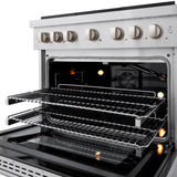 ZLINE 36 in. 5.2 cu. ft. 6 Burner Gas Range with Convection Gas Oven in DuraSnow' Stainless Steel (SGRS-36)