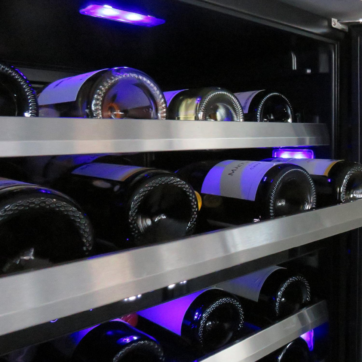 15" Wine Cooler, Stainless Steel Glass, Field Reversible Hinge