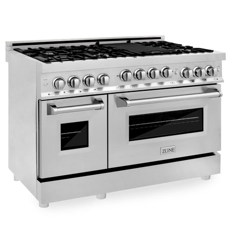 ZLINE 48" 6.0 cu. ft. Range with Gas Stove and Gas Oven in Stainless Steel (RG48) [Color: Blue Matte]