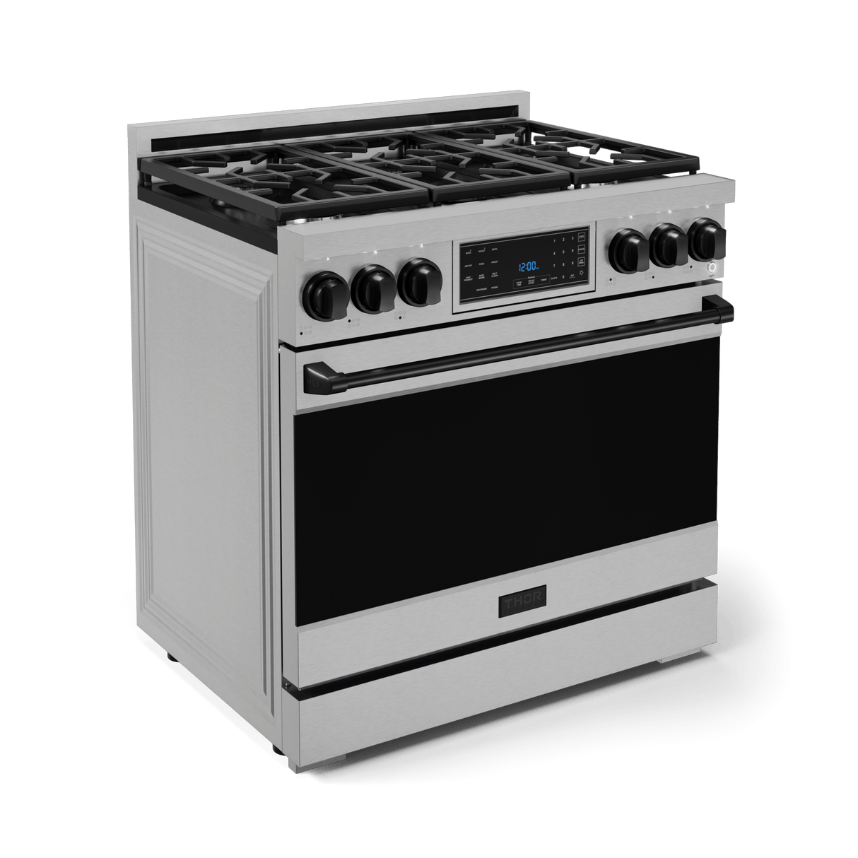 36 Inch Professional Gas Range With Tilt Panel Touch Control In Stainless Steel/black  Gordon Ramsay Series