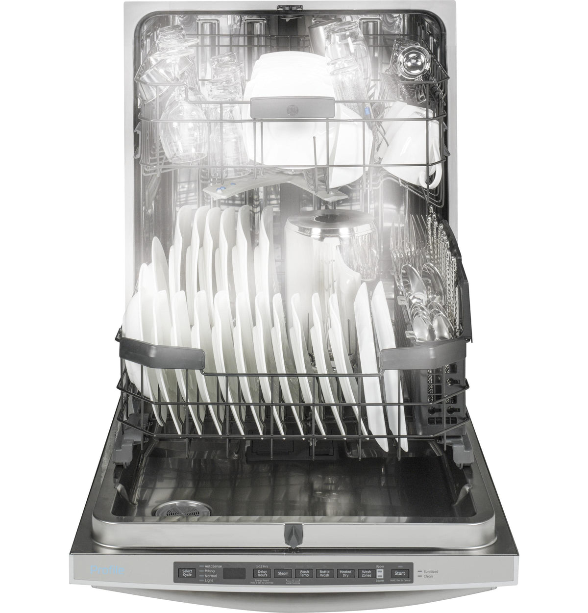 GE® Stainless Steel Interior Dishwasher with Hidden Controls