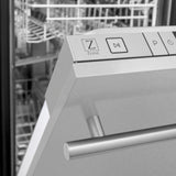 ZLINE 18 in. Compact Top Control Dishwasher with Stainless Steel Tub and Modern Style Handle, 52 dBa (DW-18) [Color: DuraSnow Stainless Steel]