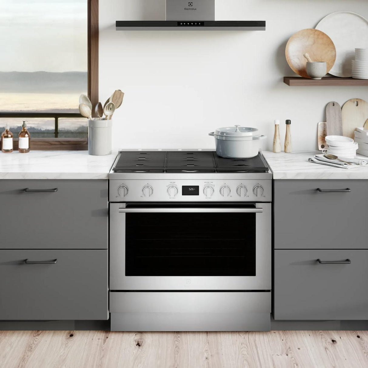 36" Dual-Fuel Freestanding Range