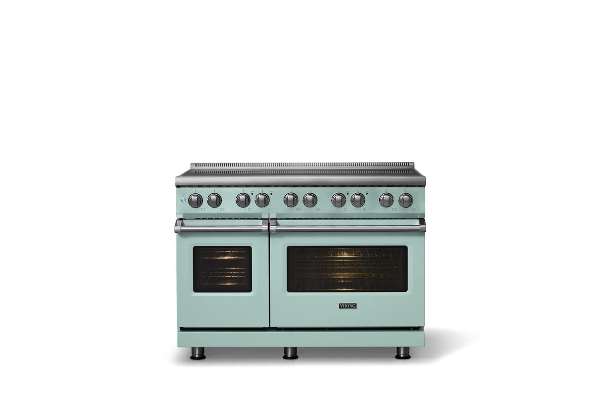 48"W. Induction Range (Finish: Splash, Trim: Polished Chrome)